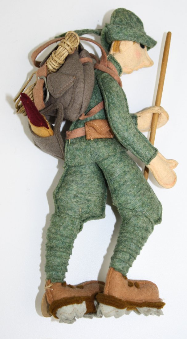 unusual Lenci felt cloth mountaineer doll w/ original (1 of 3)