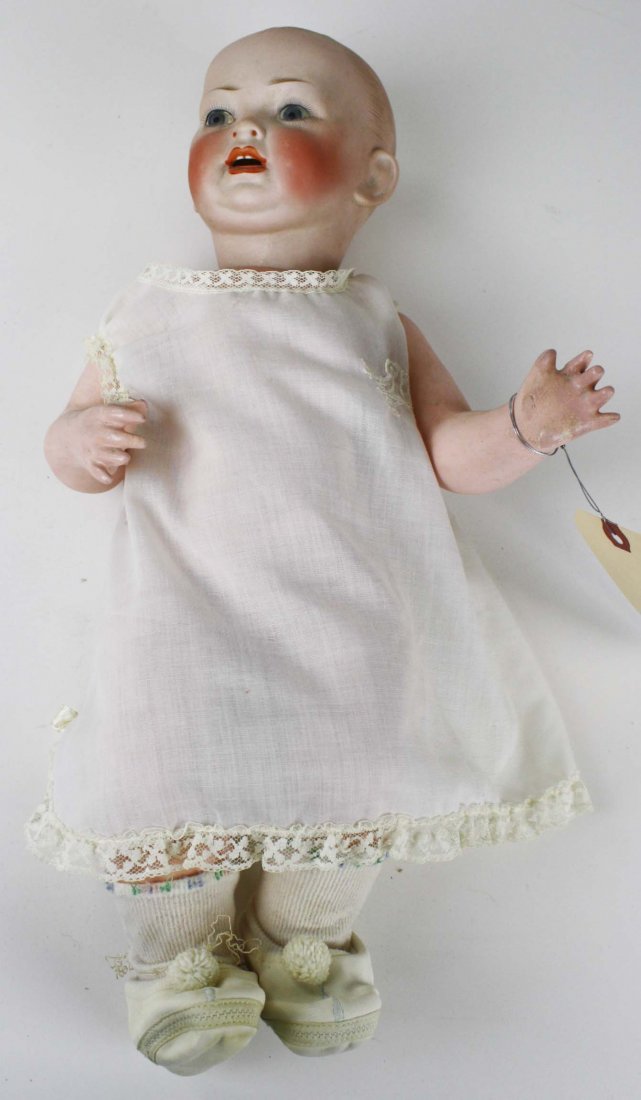 German 151 bisque Character boy doll, socket head, jtd (1 of 4)