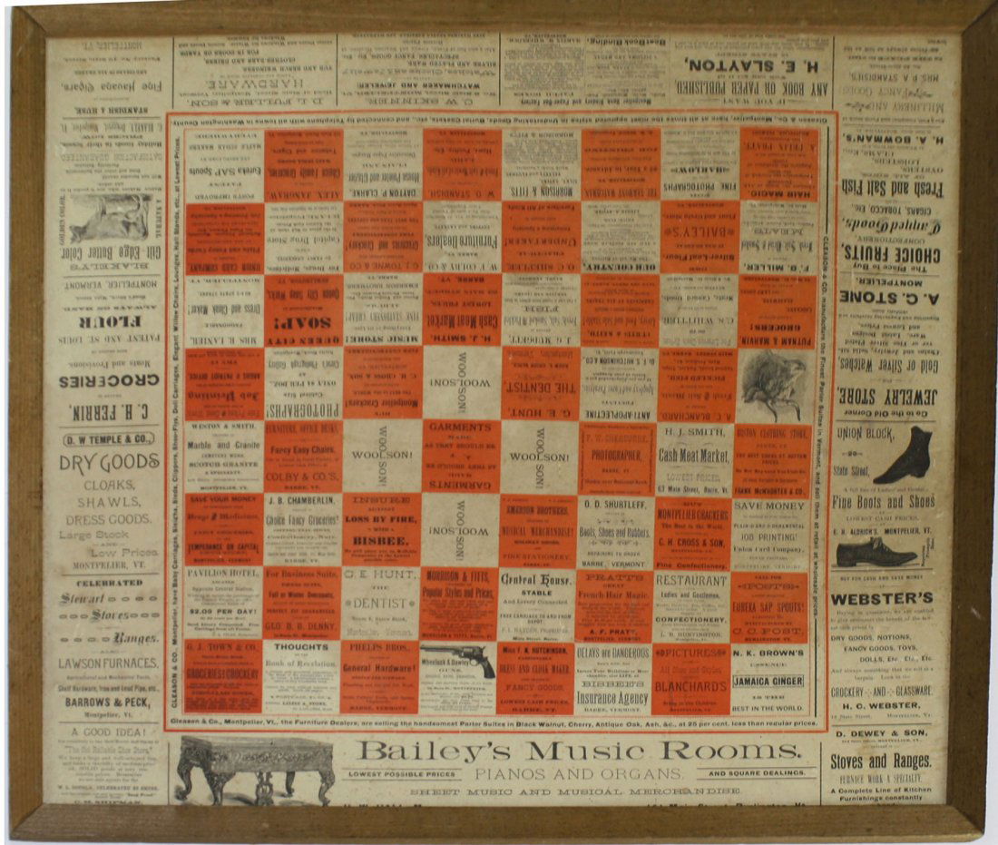 Montpelier VT Advertising Checkerboard with dozens of (1 of 2)