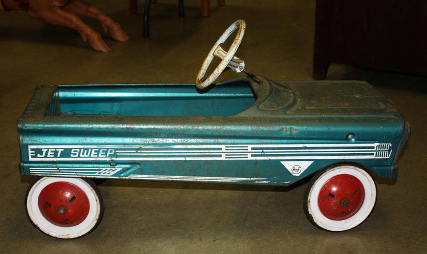 Amf No 501 Jet Sweep Pedal Car, Original As Found,
