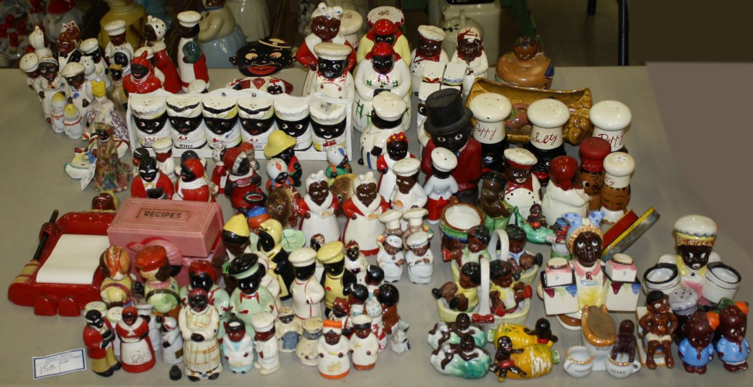 Large Collection of Black Americana kitchenware, salt (1 of 1)