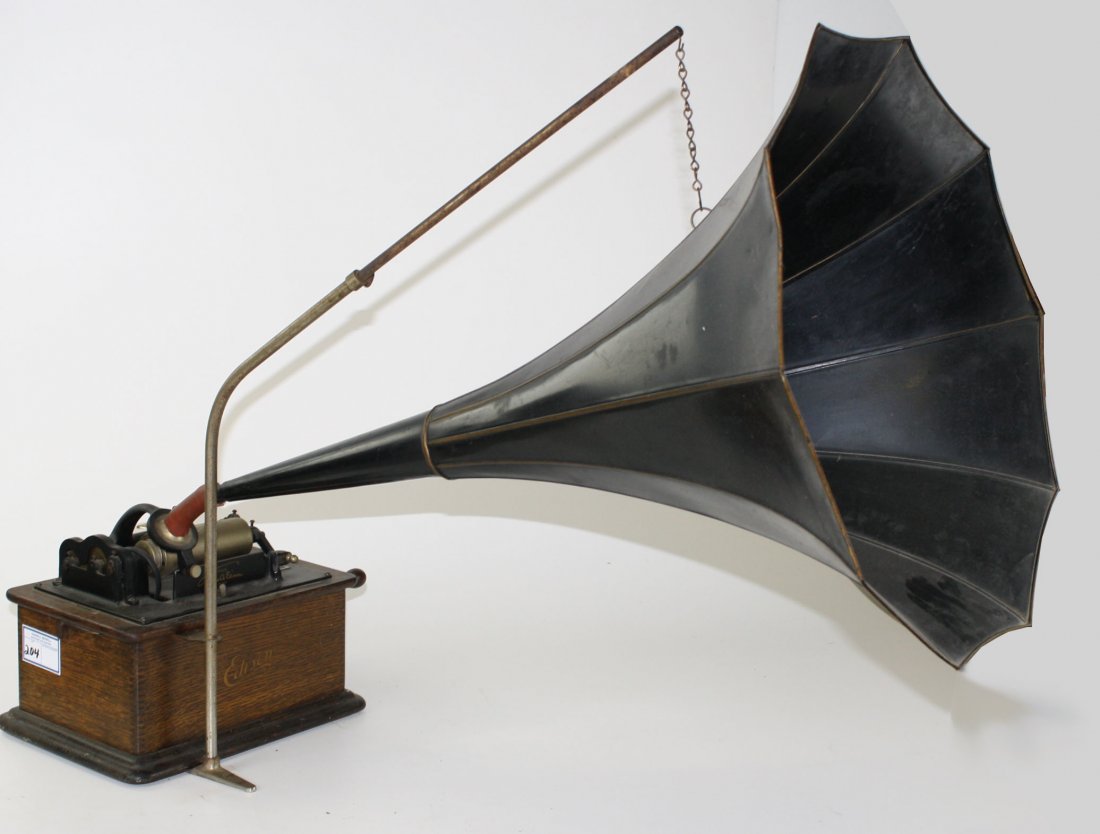 Edison Standard cylinder phonograph w/original 10 panel (1 of 3)