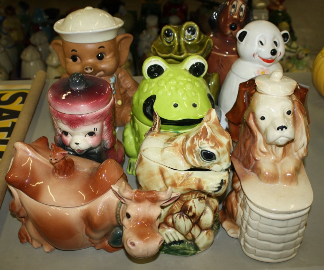 10 figural animal cookie jars by McCoy, Brush, American (1 of 1)