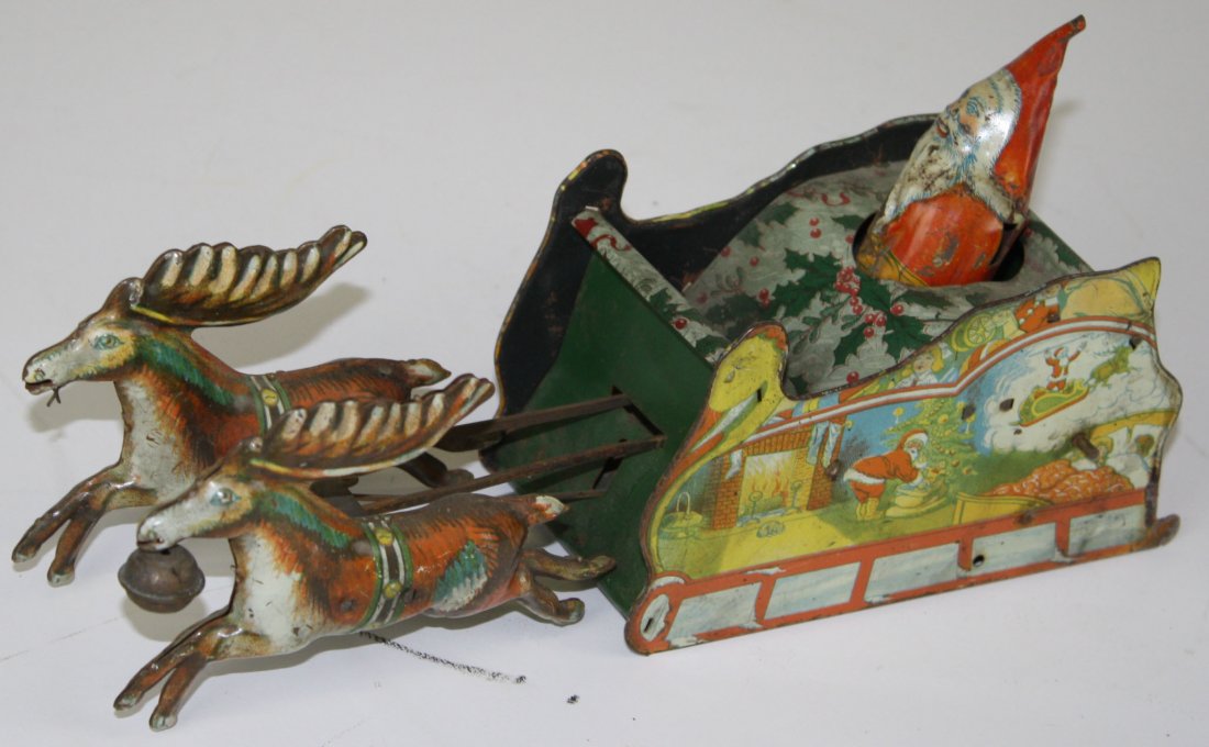 1923 Ferdinand Strauss “Santee Claus” tin litho wind-up (1 of 1)