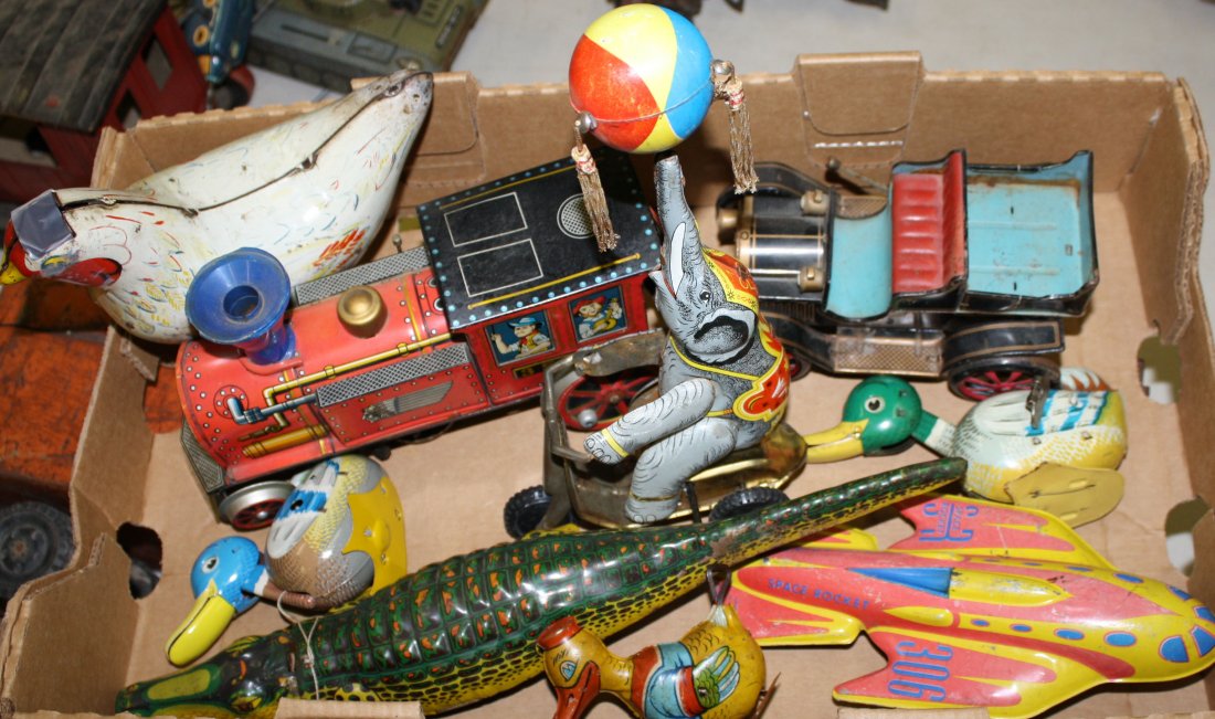 Automatic toy Co space rocket, elephant on trike, (1 of 1)