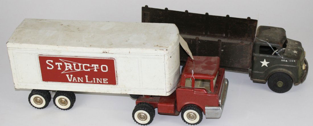 Structo Van Line & Nylint Army pressed steel toy (1 of 1)