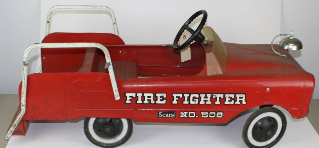 Sears 508 pressed steel pedal car- as found, length 45”: Sears 508 pressed steel pedal car- as found, length 45”