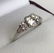 Ca 1915 rd cut .8ct diamond & platinum engagement ring