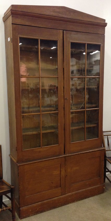19th c butternut & pine wall cupboard: 19th c butternut & pine wall cupboard from Williams Hall at UVM