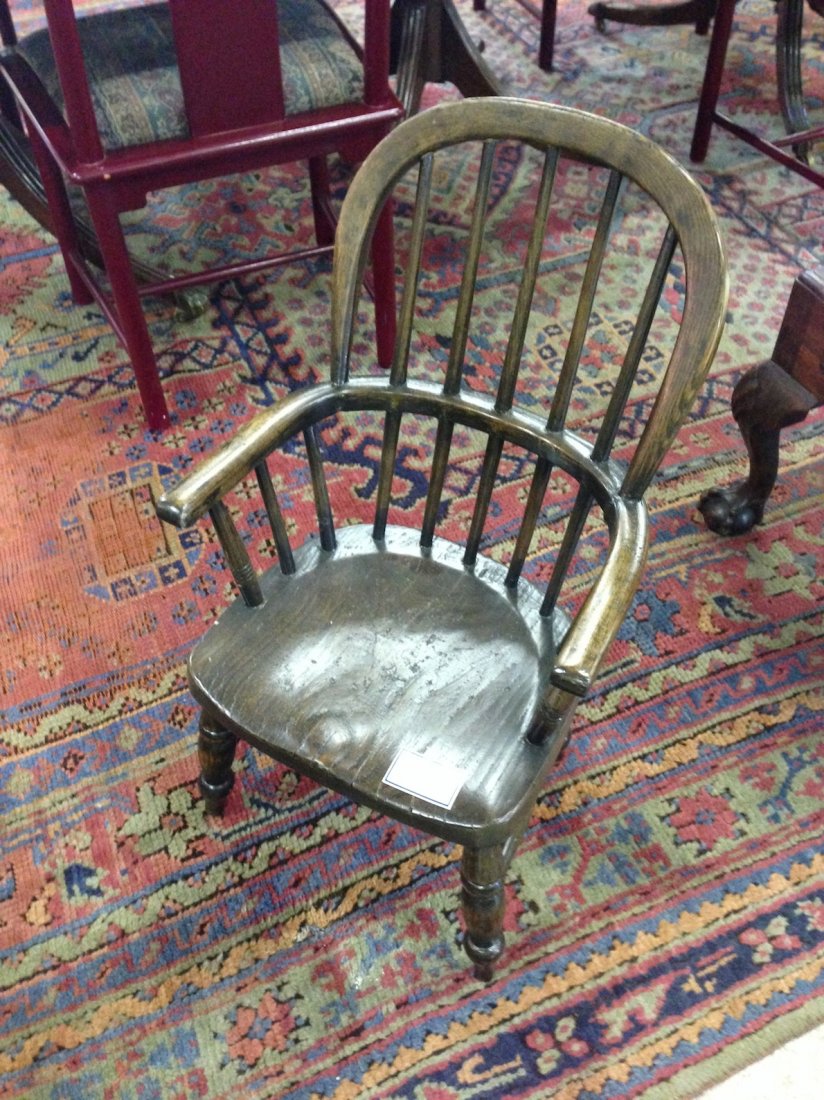 English child's Windsor chair, restored.: English child's Windsor chair, restored.