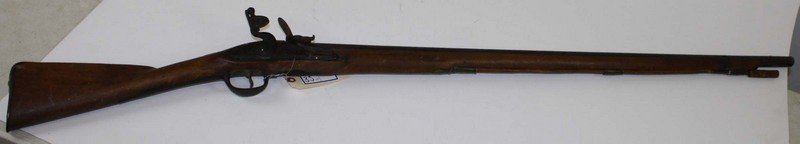 1757 Edge "Brown Bess" Short Land Pattern Musket with: 1757 Edge "Brown Bess" Short Land Pattern Musket with GR and Broad Arrow mark, .75 cal 42" barrel, as found with some losses.