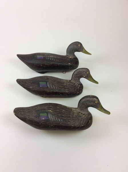 3 Madison Mitchell Havre de Grace decoys. Working wear.: 3 Madison Mitchell Havre de Grace decoys. Working wear.