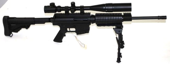 DPMS Panther Arms LR-308 AR Pattern Rifle with Bipod: DPMS Panther Arms LR-308 AR Pattern Rifle with Bipod and BSA variable 24X scope -To be sold according to Federal law. Please check local regulations before bidding FFL# 1869
