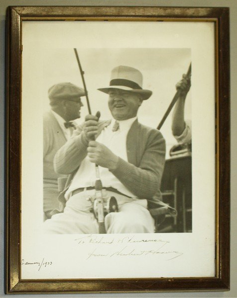 1931-1933 Herbert Hoover inscribed photo to Richard W (1 of 1)