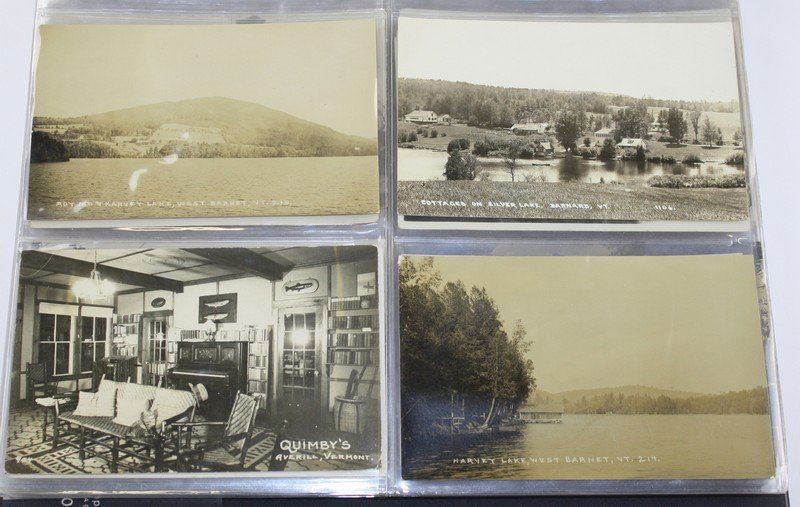 Postcard album of VT RPPCs with an assortment of photos (1 of 5)