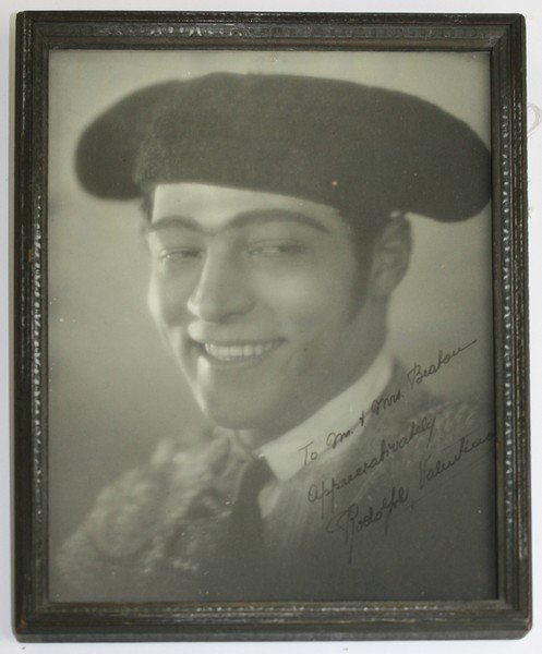 Framed portrait of Rudolph Valentino in matador costume (1 of 2)