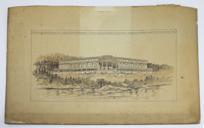 ca. 1910 "Sketch for Hotel at Lake Winnipisaukee (1 of 3)