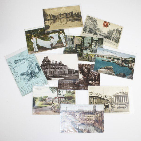 two boxes of postcards including European and world (1 of 2)