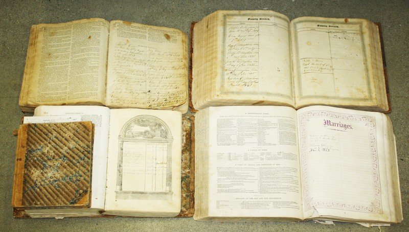 19 th c bibles w/ genealogical registers: 1797 w/: 19 th c bibles w/ genealogical registers: 1797 w/ Nathaniel Carver & Lydia Edgarton (Canterbury CT to Pawlet, VT), Stephen Dillingham& Eliza Rogers (Pawlet, VT), David & Betsy Carver, William Rathbun 