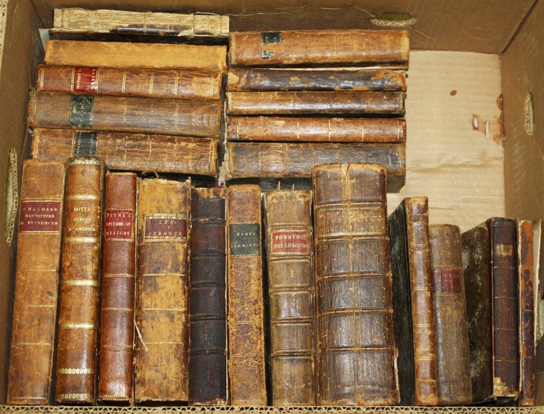 18th- early 19th c leather bound books & texts (1 of 1)