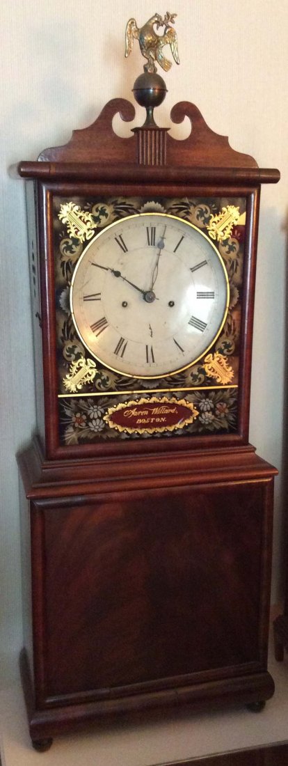 Aaron Willard Massachusetts shelf clock, brass 8 day (1 of 2)