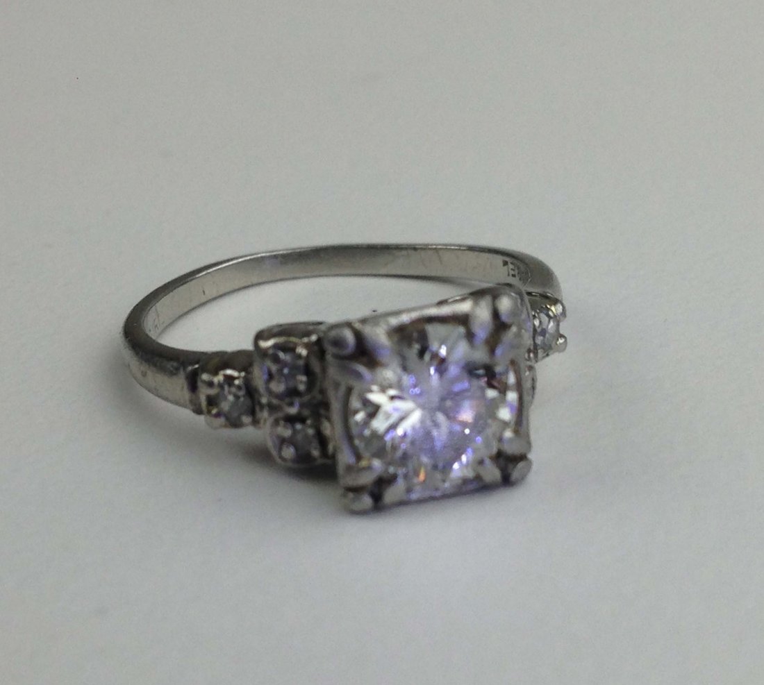 Ca. 1910 diamond & platinum engagement ring having (1 of 1)