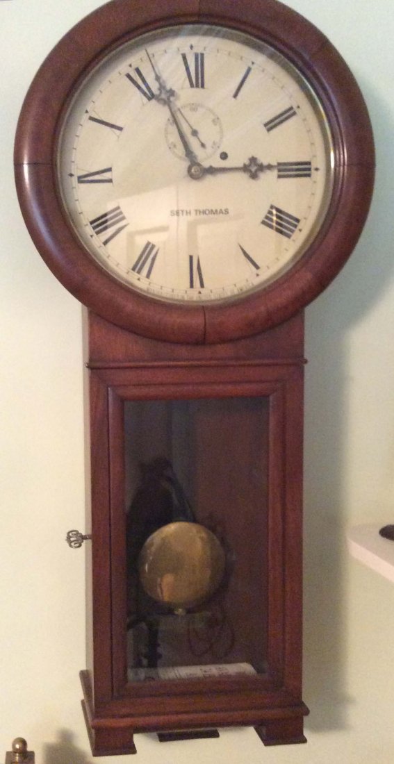 Seth Thomas #2 wall clock, single winding arbor (1 of 1)