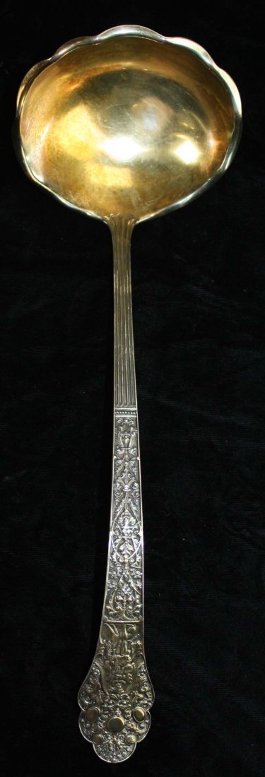 Gorham "Medici" sterling ladle, length 13", small (1 of 4)