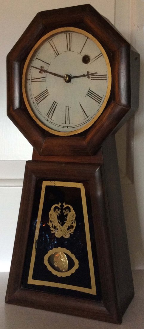 C. Jerome miniature keyhole shelf of wall clock, brass (1 of 6)