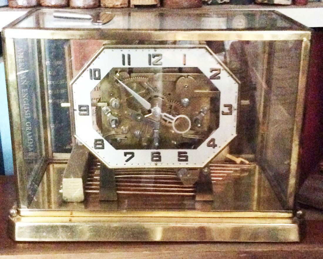 Cuckoo Clock Mfg. Co. Germany clock, rectangular brass (1 of 1)