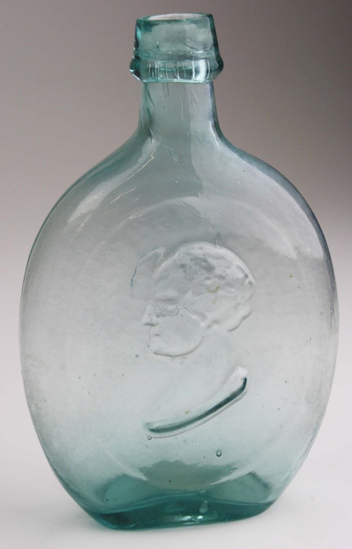 “Washington/ sheaf of Wheat” American historical flask, (1 of 4)