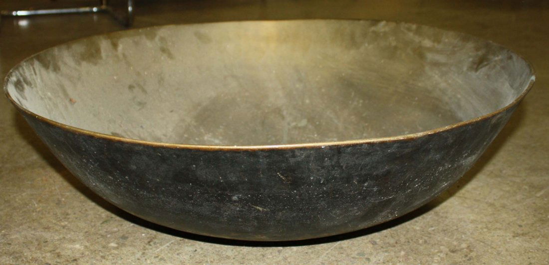 lg Indo-Asian brass bowl, dia 25.5â€ (1 of 1)