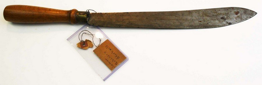 Solomon Robinson Stockwell (b 1804 Williamstown, lived: Solomon Robinson Stockwell (b 1804 Williamstown, lived in Stowe, VT, then Lyndon, VT) owned knife w/ old note, birdseye maple handle, attributed to G H Mann knife maker made in Waterville, VT, overall