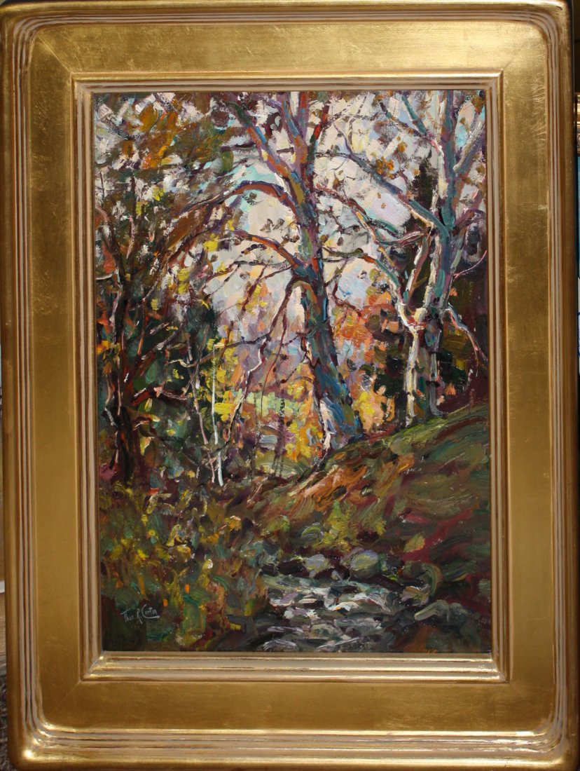 Thomas R Curtin (Vermont 1899-1977) Woodlands in bloom- (1 of 3)