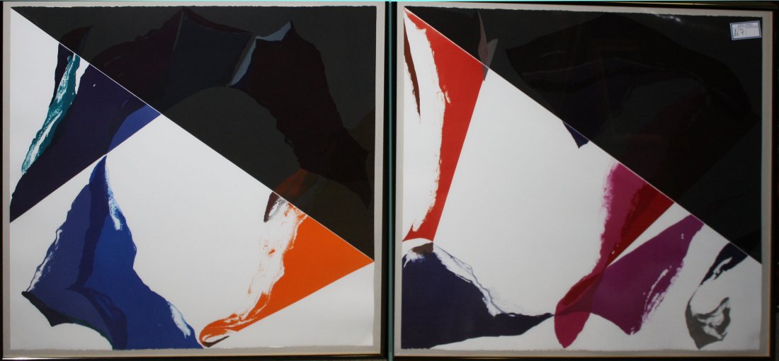 David E Yust (American 1939-) Alpha Incursion- dyptich- (1 of 2)