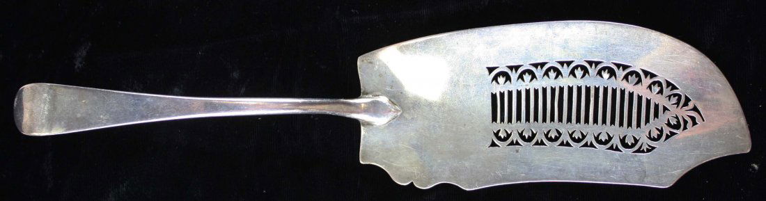 George III fish server, hallmarked London, 1816, JG (1 of 3)