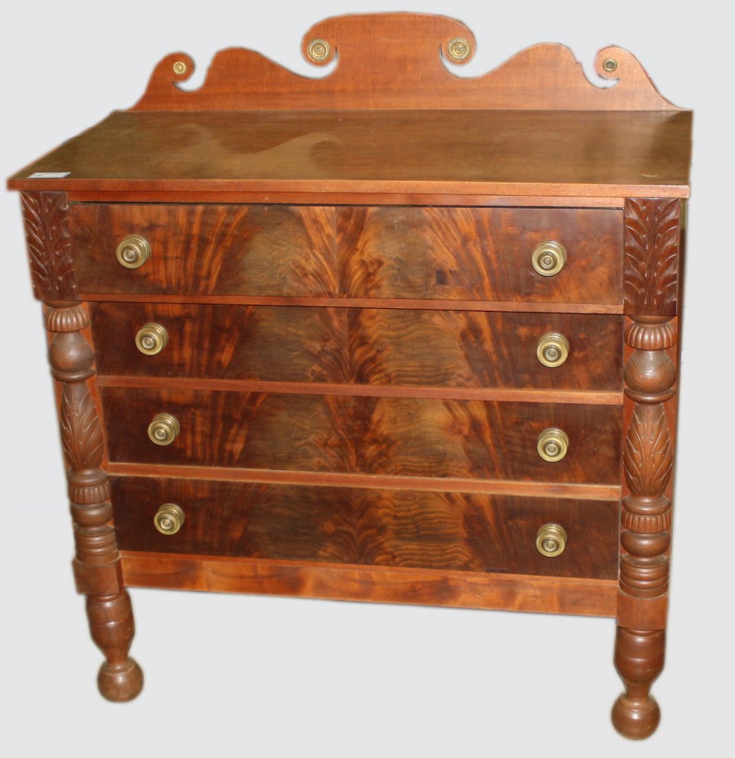 VT Classical mahogany and birch chest of drawers, (1 of 2)