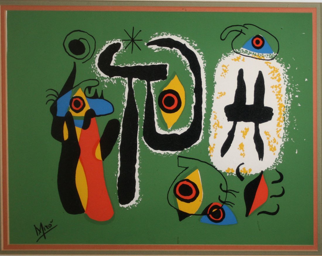 Joan Miro (Spanish 1893-1983) Abstract lithograph (1 of 1)