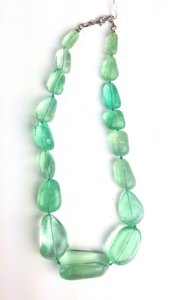 Graduated and polished aquamarine fluorite type (1 of 1)