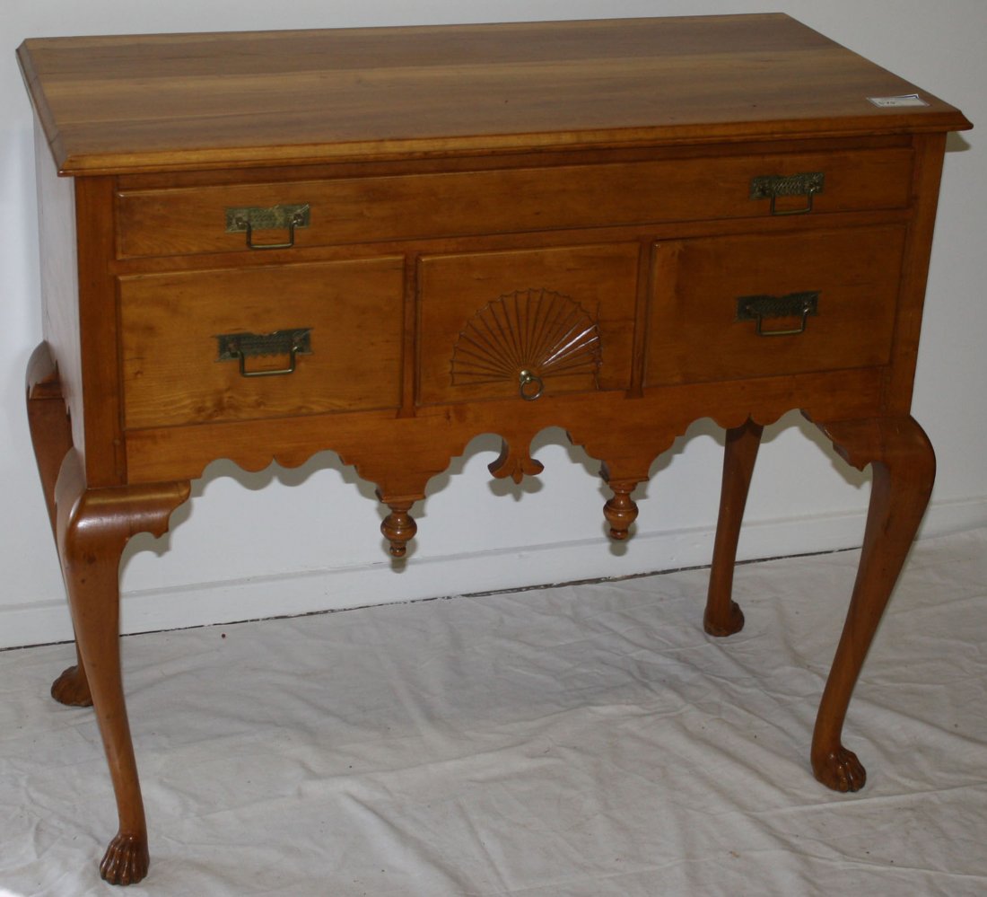 Connecticut highboy with base made of cherry. 37½"w x: Connecticut highboy with base made of cherry. 37½"w x 19¼"d. Restored.