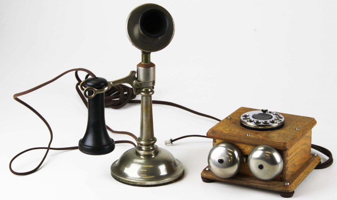 Deveau type tapered shaft desk stand nickle plated (1 of 3)