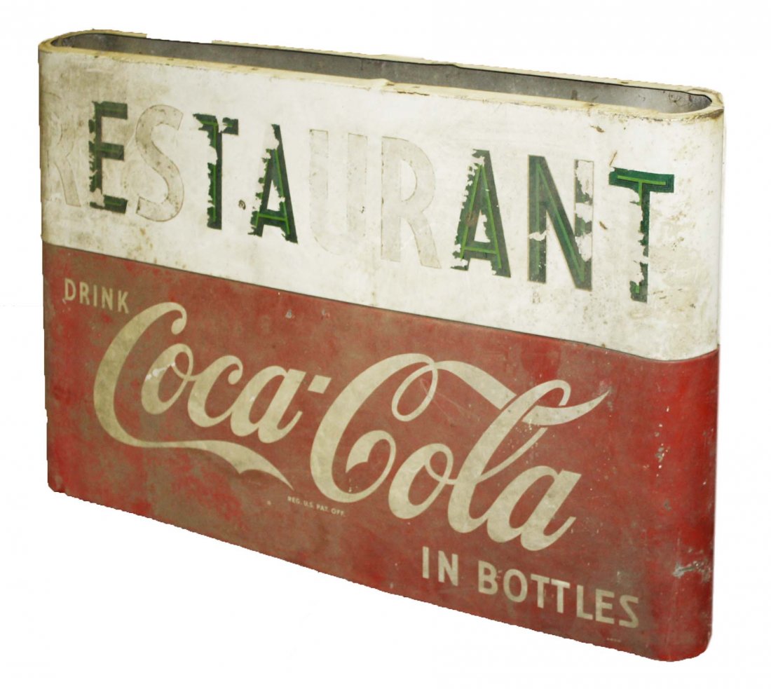 Curved form ca 1950 double signed "Restaurant Drink (1 of 1)