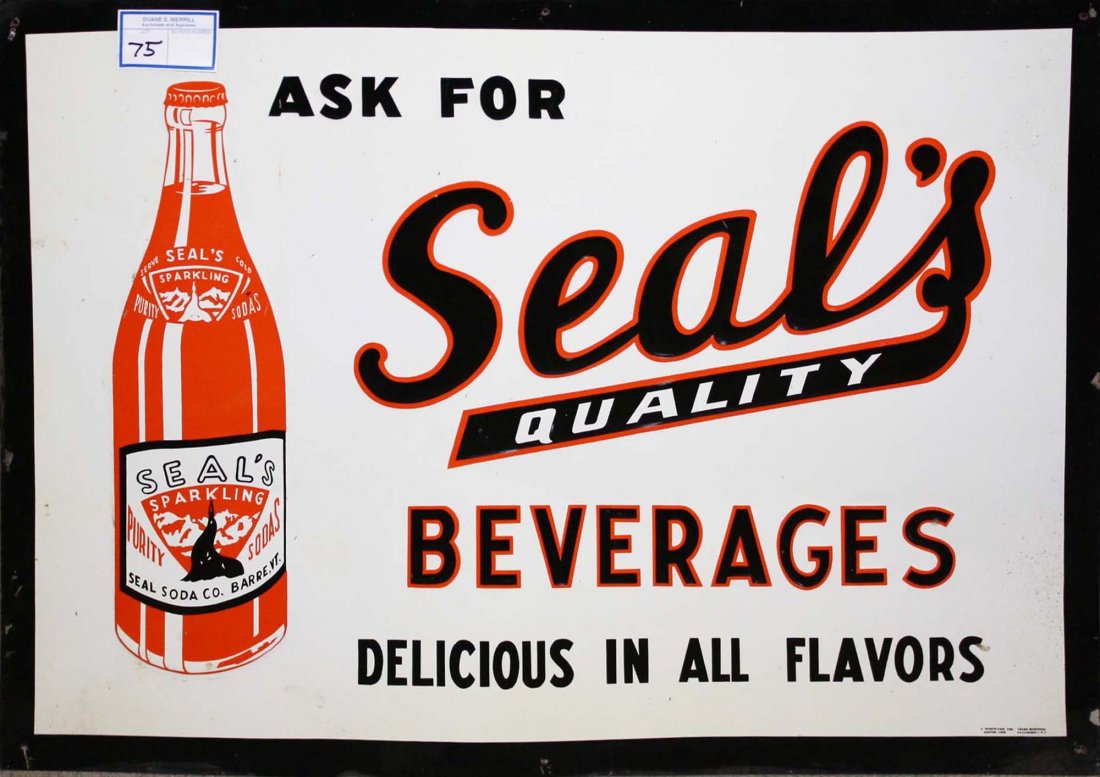 Tin embossed signed "Ask for Seal's Quality Bevreages (1 of 1)