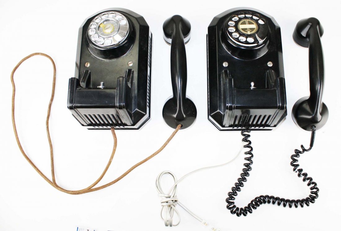 Two Automatic Electric Type 50 black rotary wall (1 of 2)