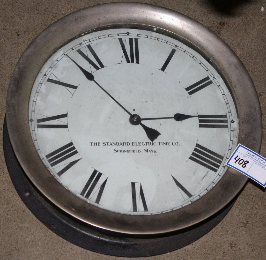 Standard Electric Time Co clock, dia 14” (1 of 1)