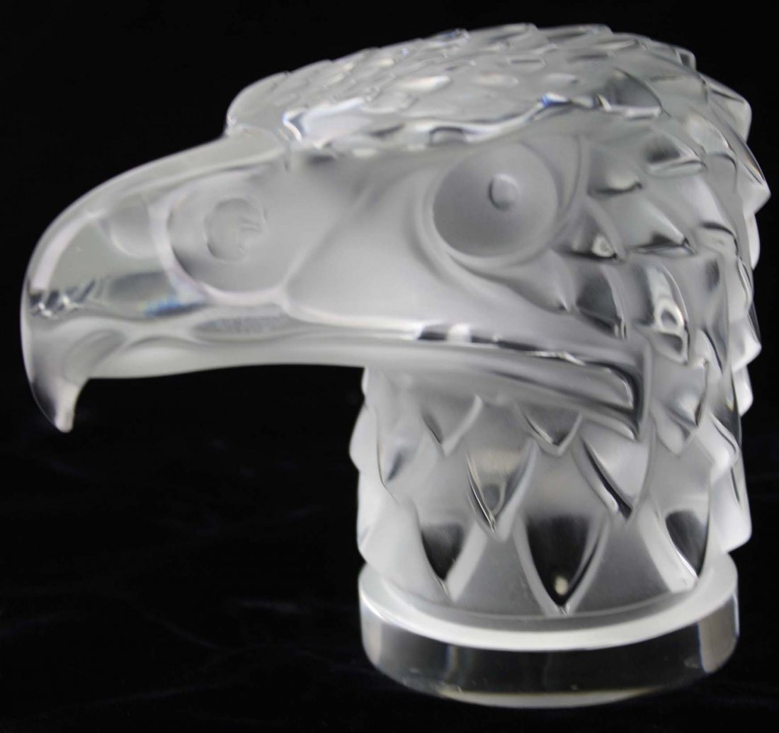 Lalique signed Tete d'Aigle (Eagle's Head) frosted (1 of 7)