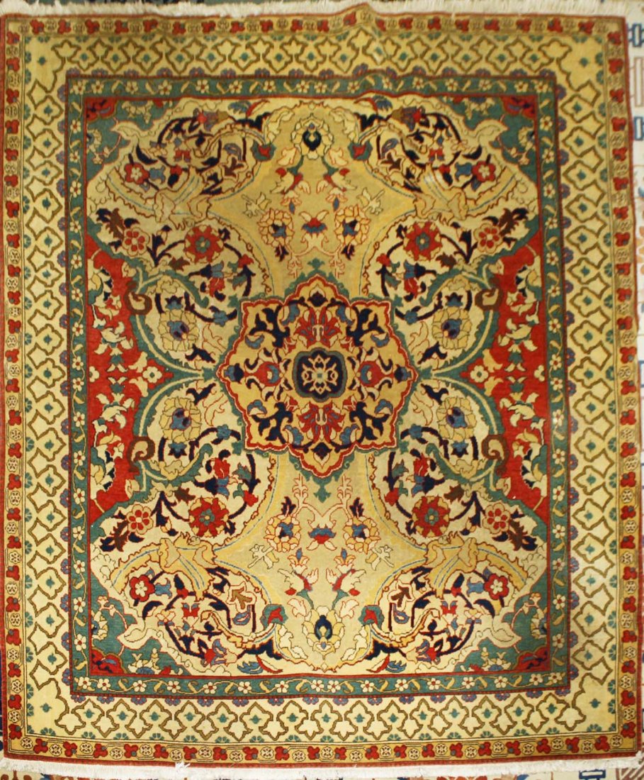 late 20th c Persian main carpet, 6' 3” x 7' 7” (1 of 4)