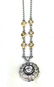 18 k white gold pendant & chain, pendant with .2ct rd.