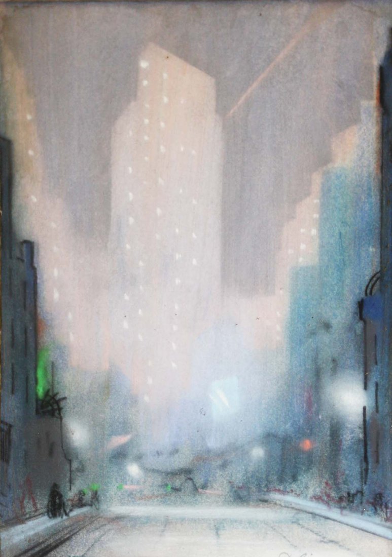 Leon Dolice (American 1892-1960) Flat Iron Building NYC (1 of 4)