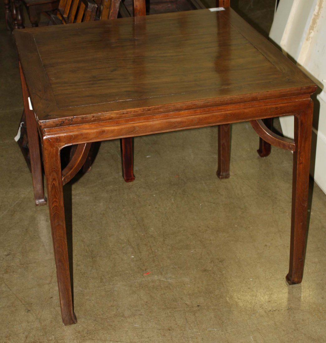 Chinese elm square table 37 x 37 x 32" (1 of 6)
